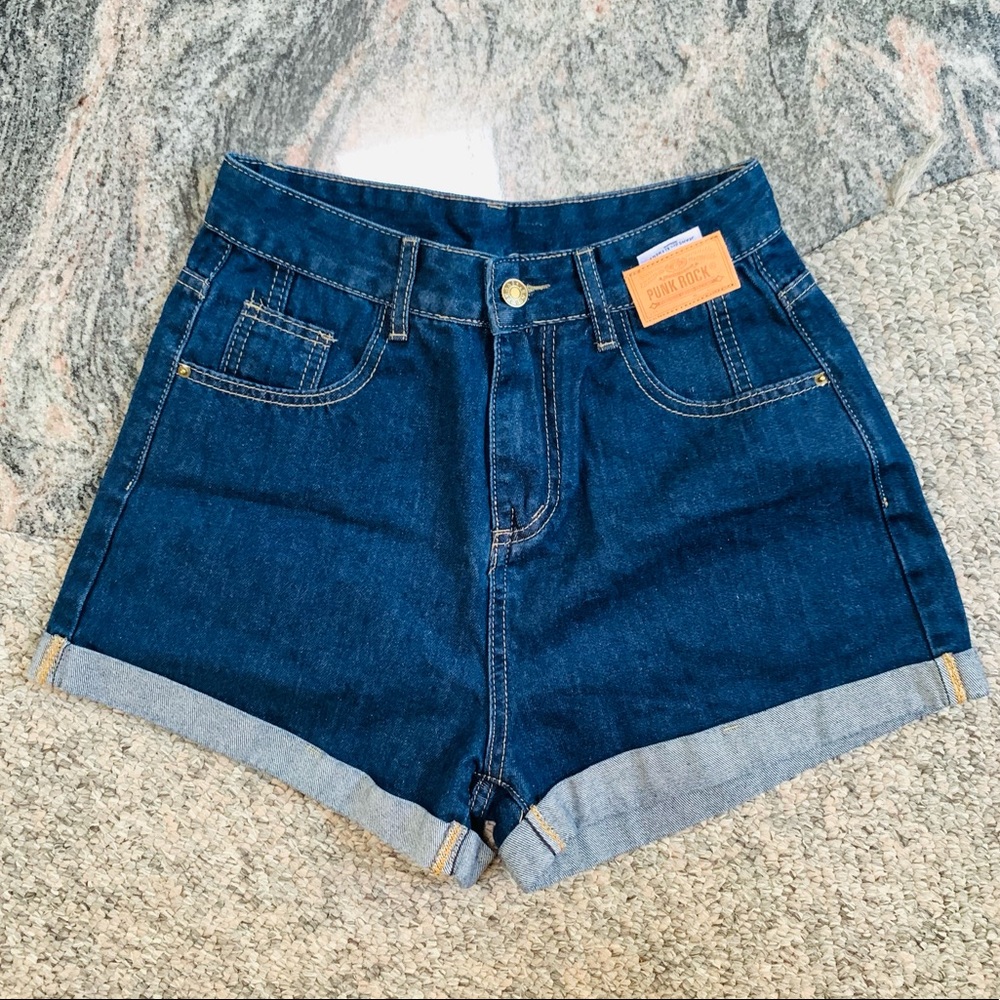 High Waist Jean Shorts
